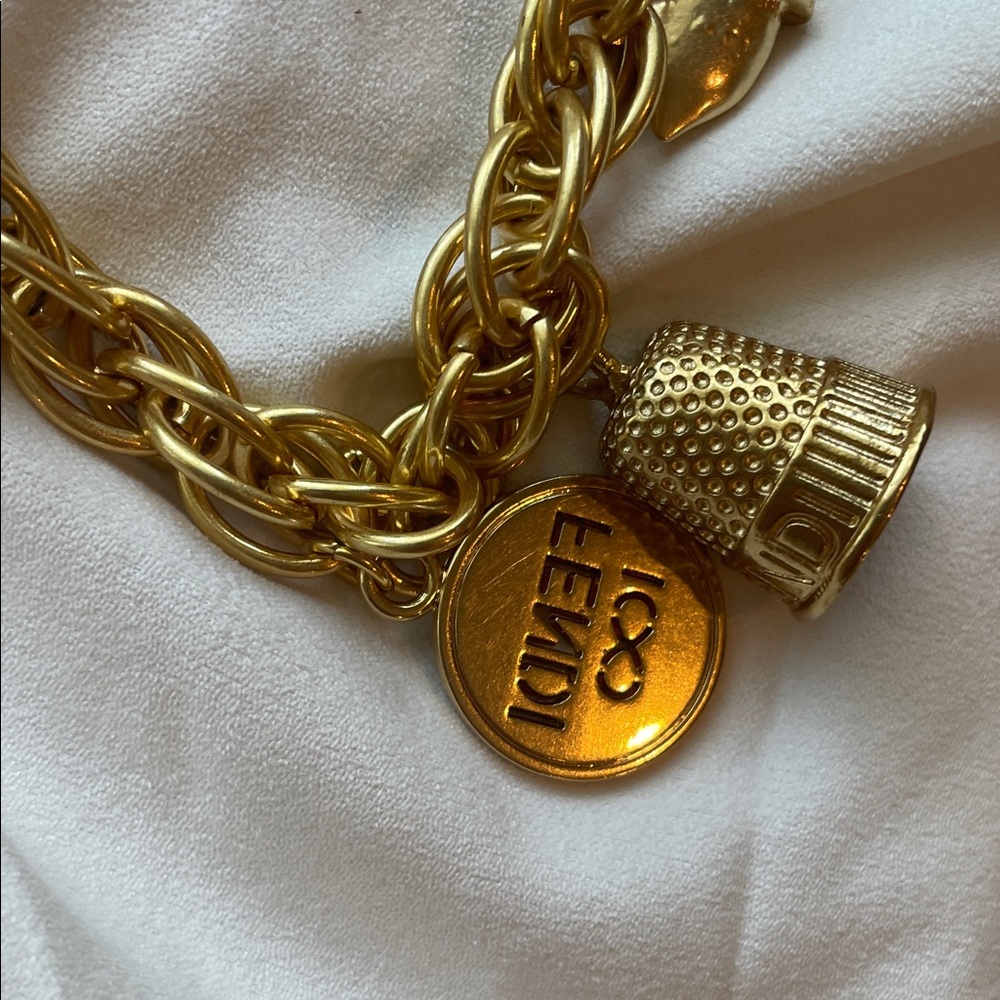 FEND STYLE Gold Charm for bag or bag handle - Designer Style Women’s Accessory - Picture 8 of 11